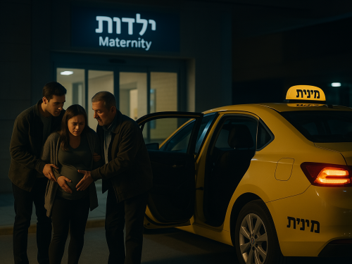 נהג מונית הפך לחלק מהלידה המרגשת