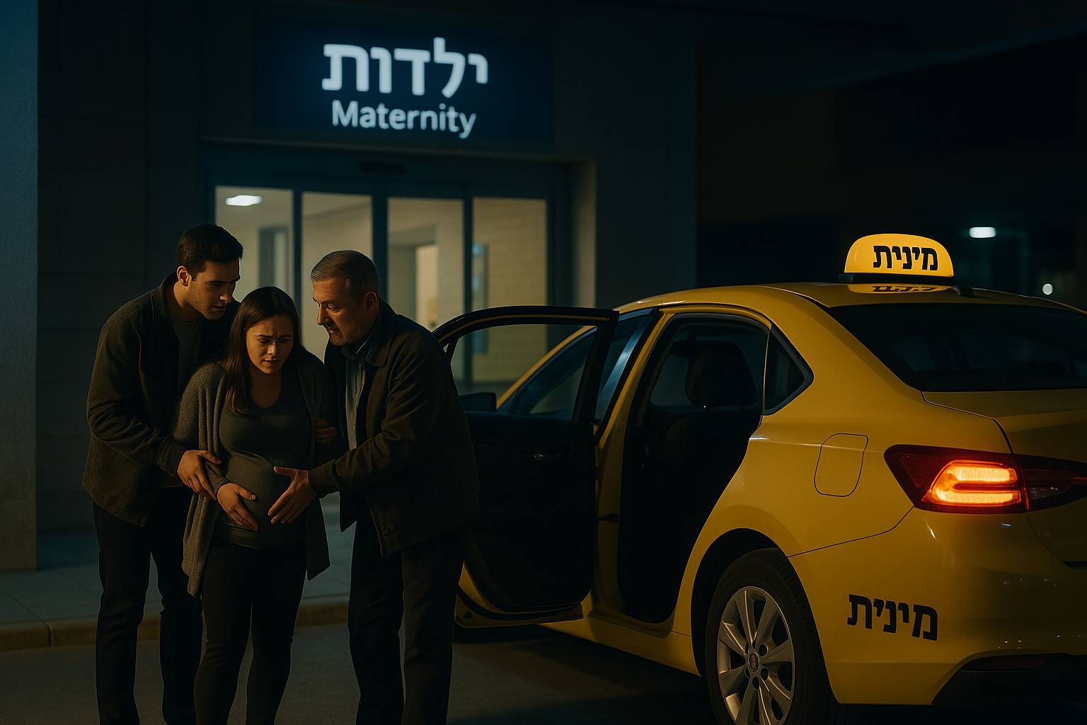 נהג מונית הפך לחלק מהלידה המרגשת